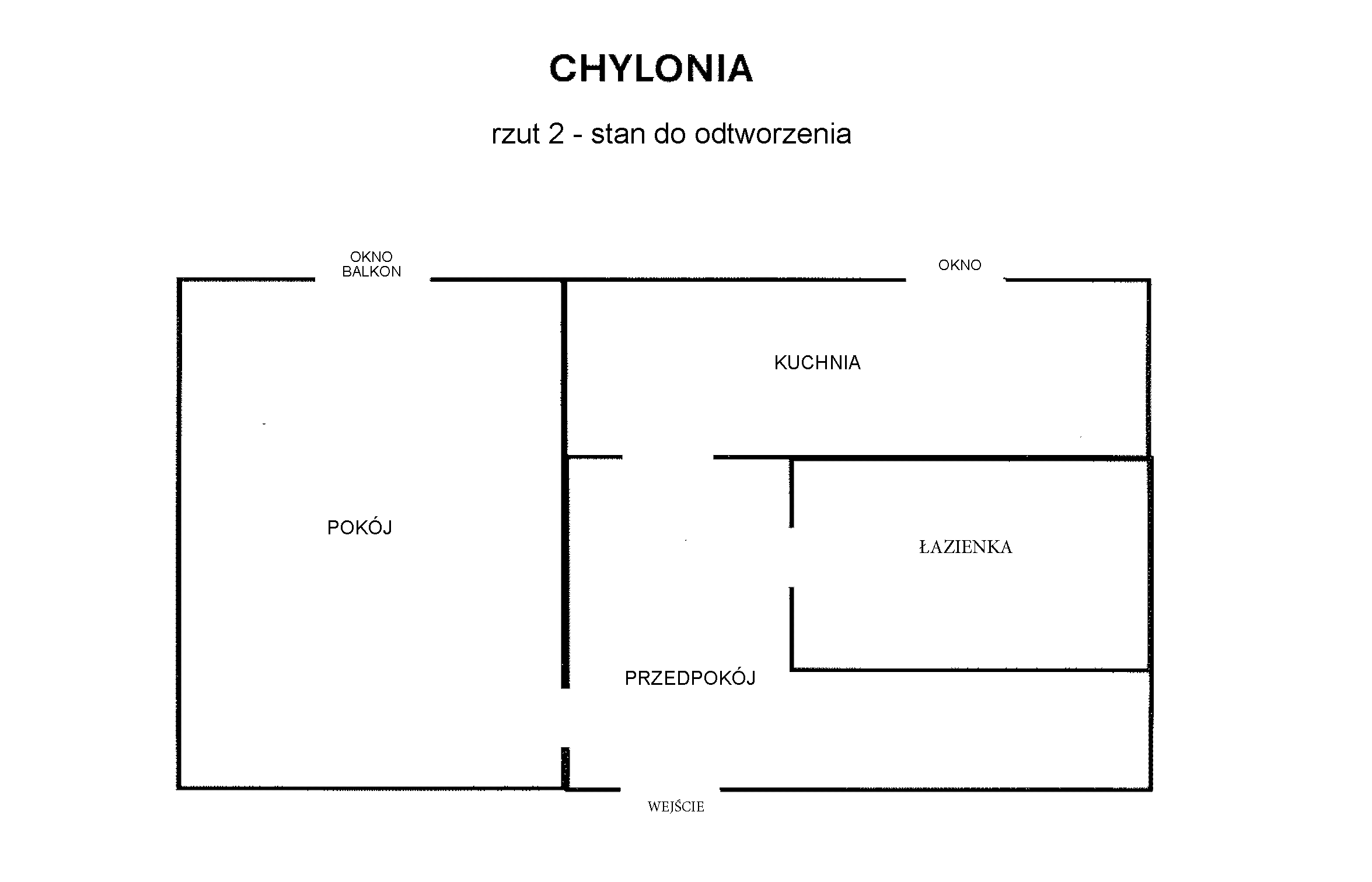 Rzut lokalu - stan do odtworzenia